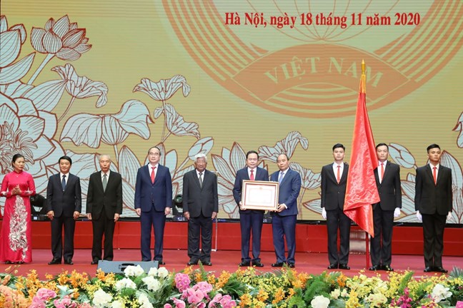 Mặt trận Tổ quốc Việt Nam tổ chức kỷ niệm 90 năm ngày thành lập và nhận Huân chương Hồ Chí Minh - Ảnh 3.