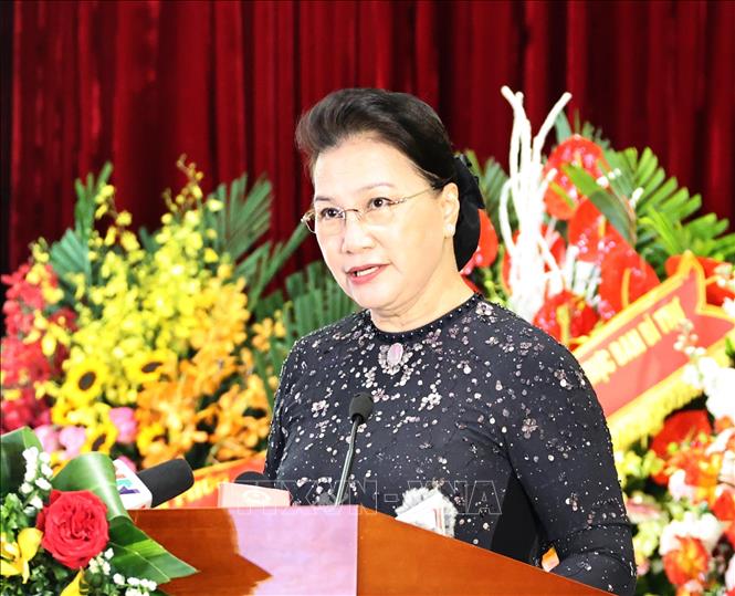 Chủ tịch Quốc hội Nguyễn Thị Kim Ngân dự Đại hội thi đua yêu nước ngành ngân hàng lần thứ VIII - Ảnh 1.