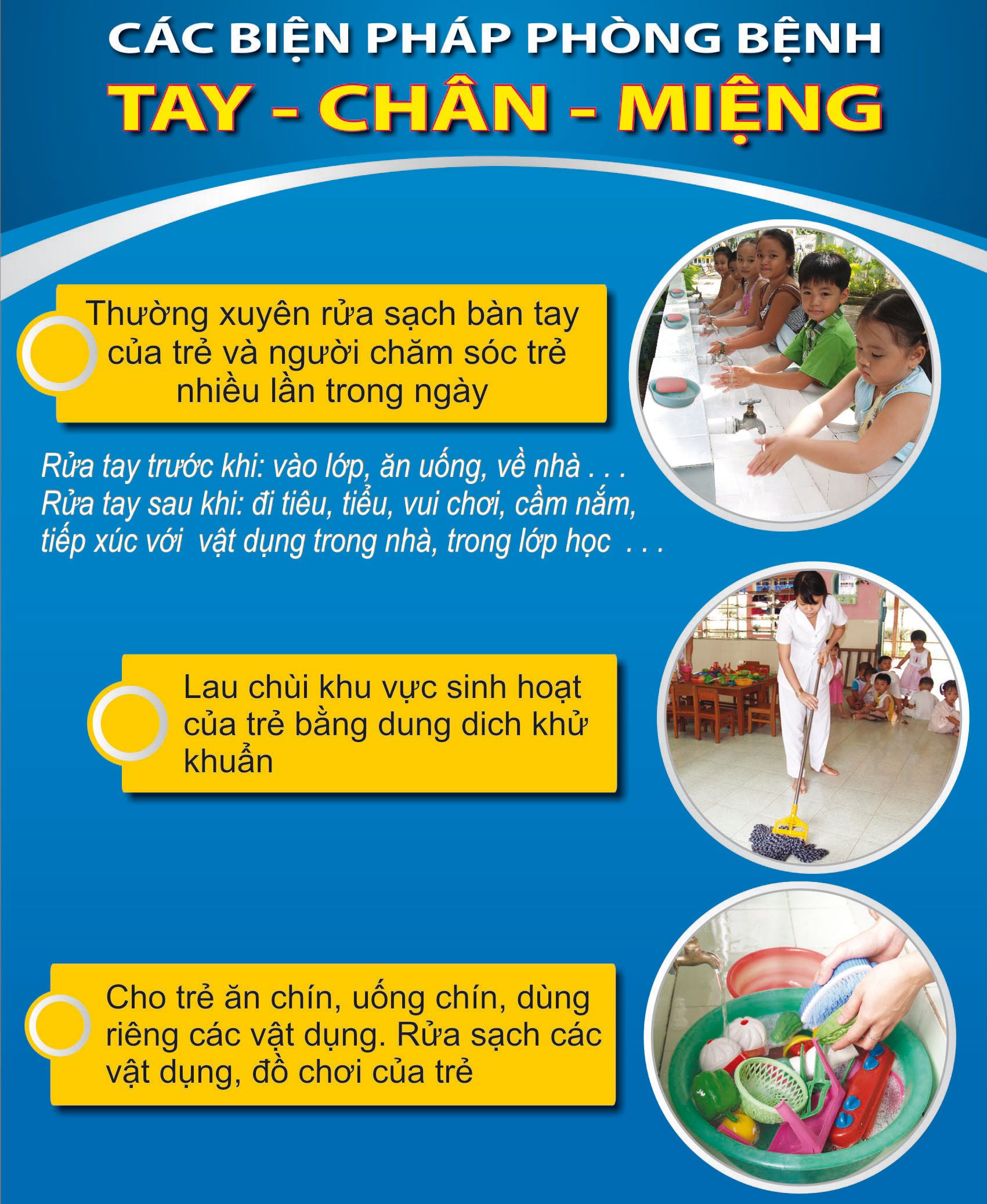 Thực hiện tốt các nguyên tắc phòng bệnh để tránh tay chân miệng lây lan trong cộng đồng (Ảnh: Internet)