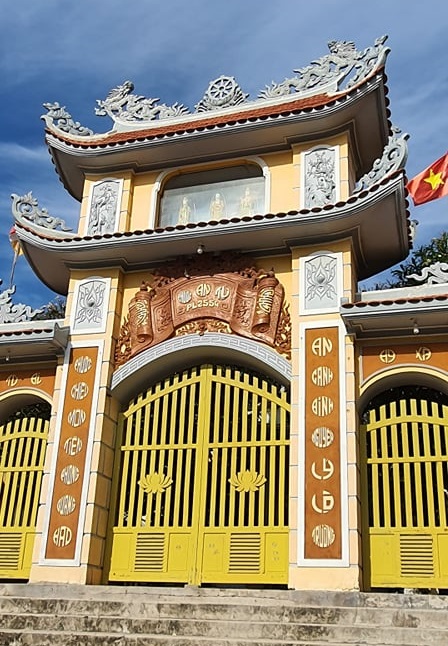 Chùa Phước An (Xã Chí Công, huyện Tuy Phong), nơi Bác Hồ dừng chân trước khi vào trường Dục Thanh (Phan Thiết)