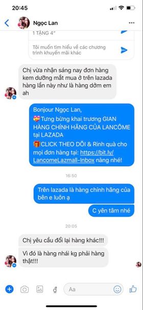 Người tiêu dùng kêu trời vì mua phải hàng giả trên  website giả mạo Lancôme Việt Nam - Ảnh 1.