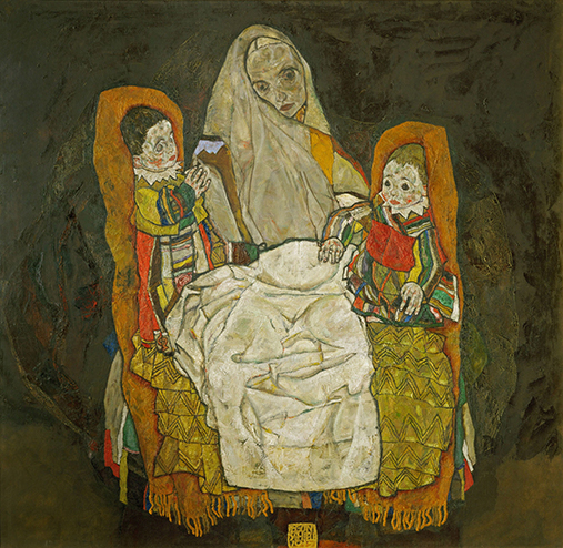 Tác phẩm Mẹ và hai con của Egon Schiele