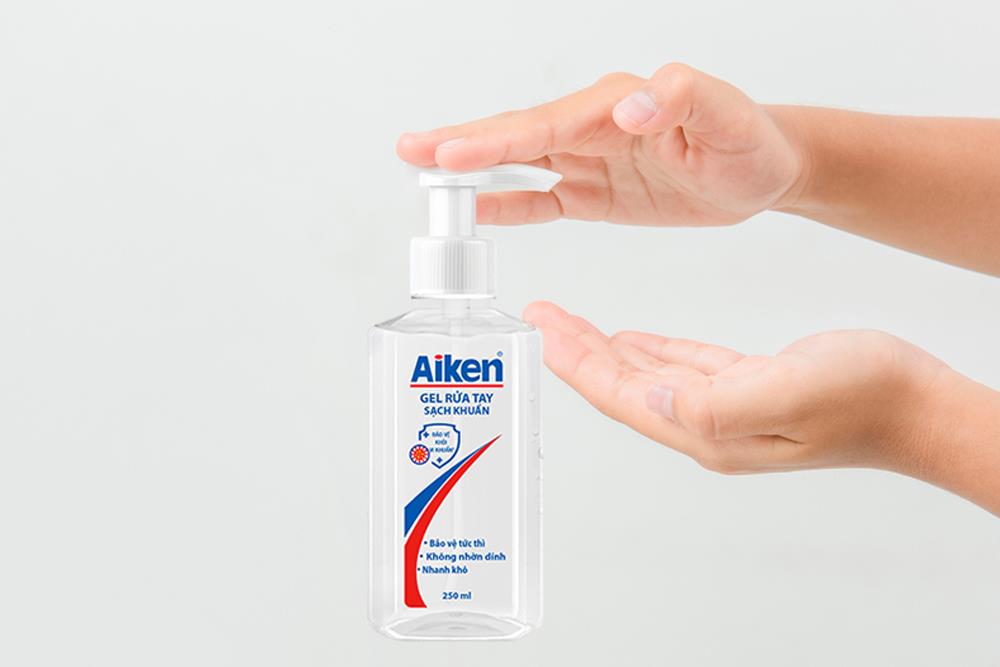 Bảo vệ bạn mọi lúc mọi nơi với gel rửa tay khô Aiken - Ảnh 2.