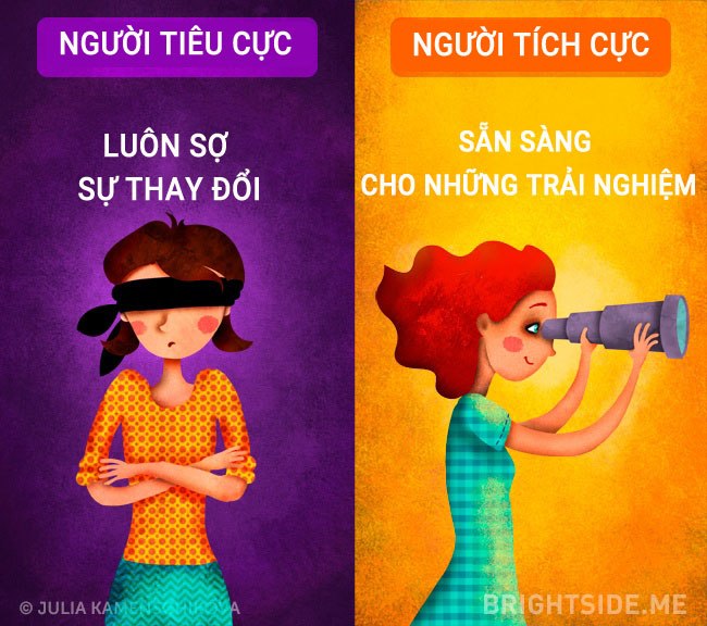 Bộ tranh về 12 sự khác biệt rõ rệt giữa người tích cực và người tiêu cực - Ảnh 1.