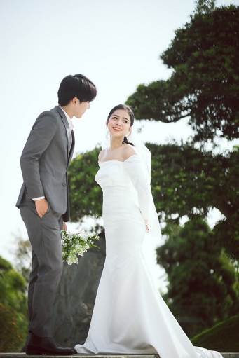 Ngất ngây bộ ảnh cưới đẹp như mơ tại vườn Nhật Bản Vinhomes Smart City - Ảnh 7.