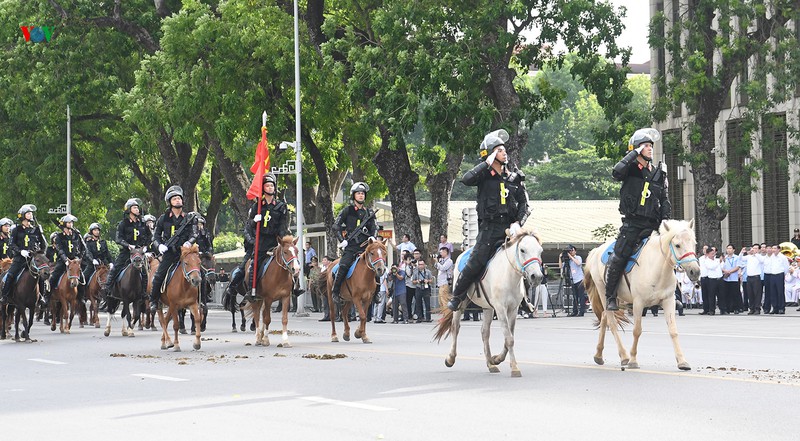 Cảnh sát cơ động Kỵ binh diễu hành ra mắt trước Đại biểu Quốc hội - Ảnh 9.