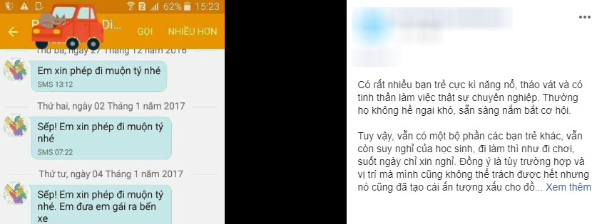 Nóng mắt với loạt tin nhắn của một nhân viên gửi sếp, duy chỉ một nội dung: “Em đi muộn tí nhé!” - Ảnh 1.