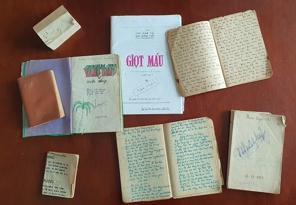 Những cuốn nhật ký là kỷ vật của những người lính trong chiến tranh để lại