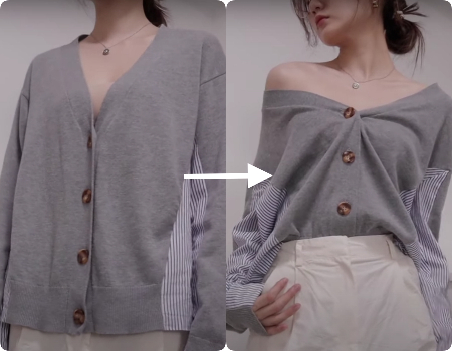 Qua rồi cái thời mặc cardigan kín bưng dày cộp,  - Ảnh 4.