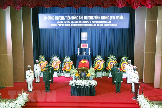 Cử hành trọng thể Lễ truy điệu, an táng nguyên Phó Thủ tướng Trương Vĩnh Trọng - Ảnh 1.