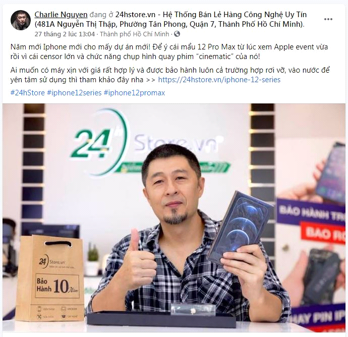 Charlie Nguyễn - “Đạo diễn triệu đô” của loạt phim ăn khách bất ngờ ghé 24hStore lên đời iPhone 12 Pro Max chính hãng  - Ảnh 4.