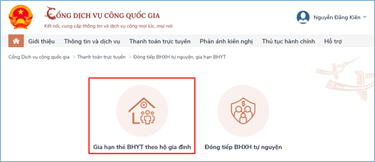 Các bước gia hạn thẻ BHYT theo hộ gia đình trên Cổng Dịch vụ công Quốc gia - Ảnh 2.