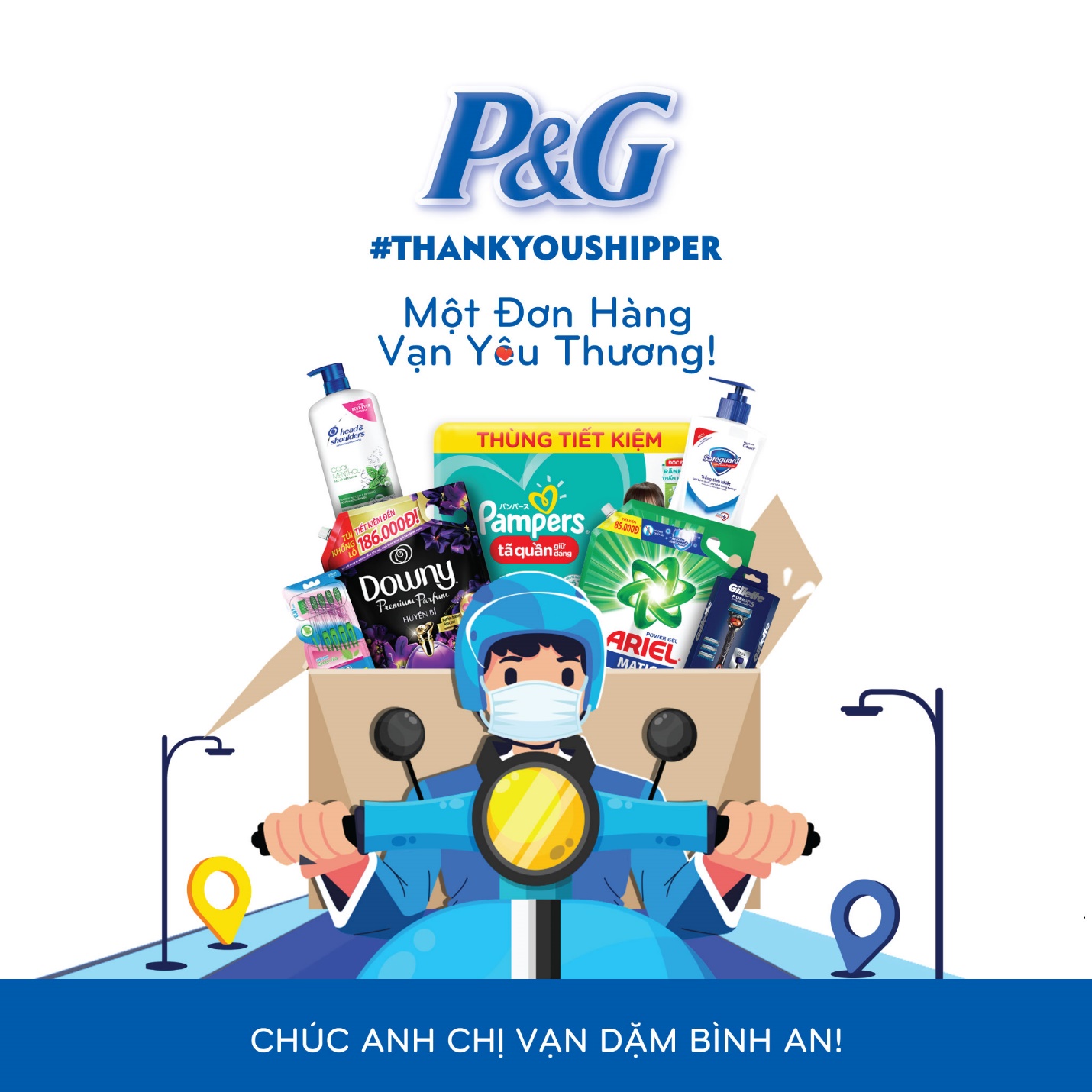 P&G Việt Nam tặng 10,000 phần quà cảm ơn đến các shipper qua chương trình “Một đơn hàng, Vạn yêu thương” - Ảnh 1.