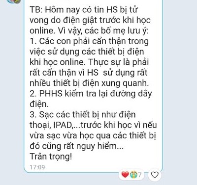 Phụ huynh Hà Nội lo lắng sau vụ học sinh bị điện giật tử vong khi học online - Ảnh 1.