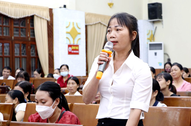 Bắc Giang tổ chức Hội nghị đối thoại với cán bộ hội viên phụ nữ huyện Hiệp Hòa - Ảnh 2.