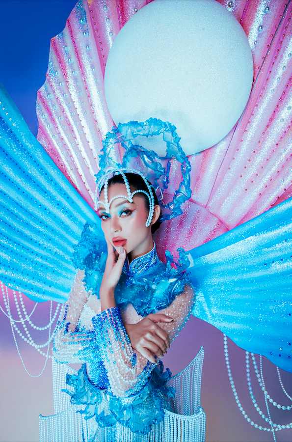 Công bố trang phục dân tộc Lâm Thu Hồng dự thi Hoa hậu toàn cầu 2022 - Ảnh 2.