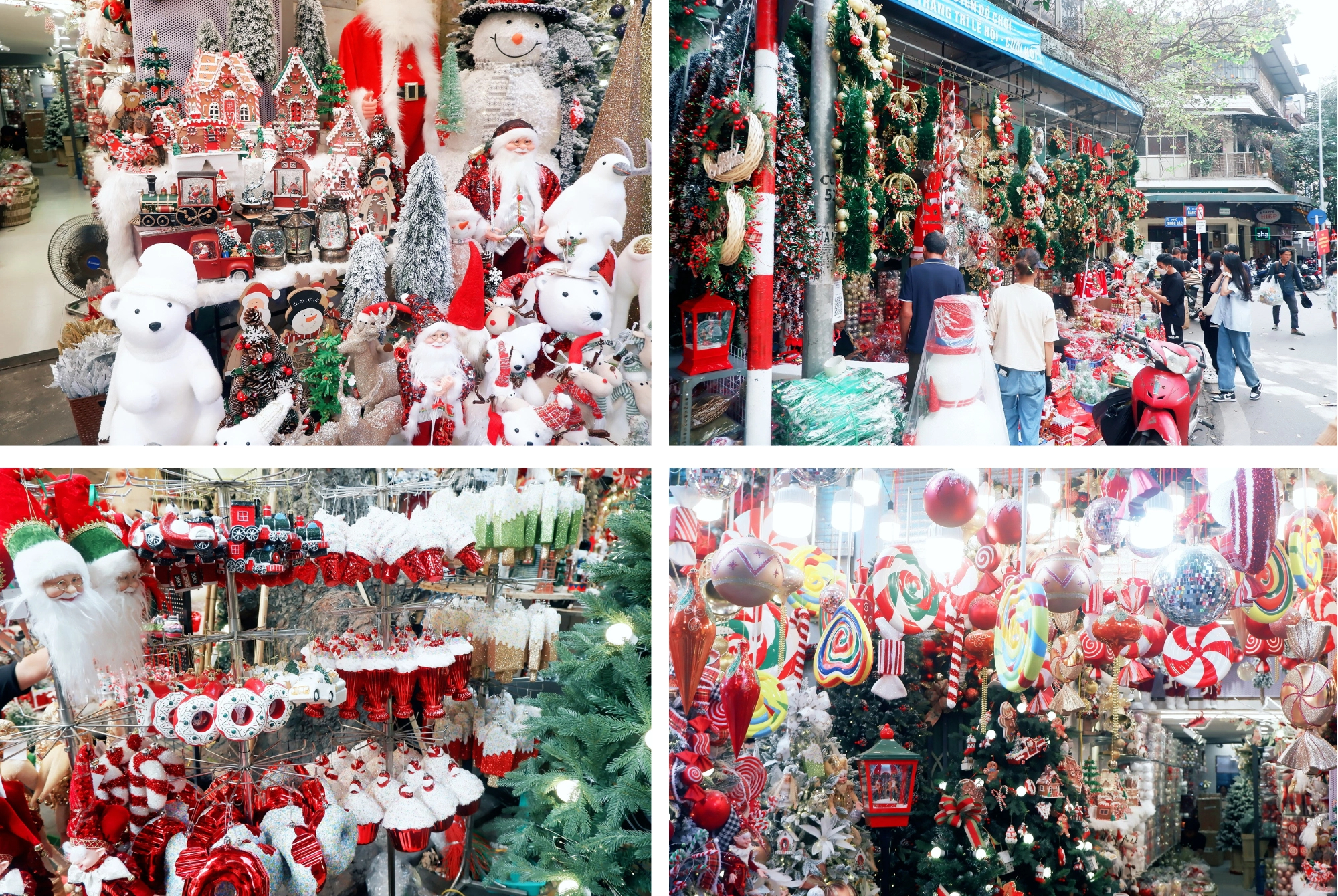 Hà Nội: Phố Hàng Mã &quot;lên đồ&quot; trang trí lung linh sắc màu, khách thỏa sức mua sắm về trang trí Giáng sinh - Ảnh 6.