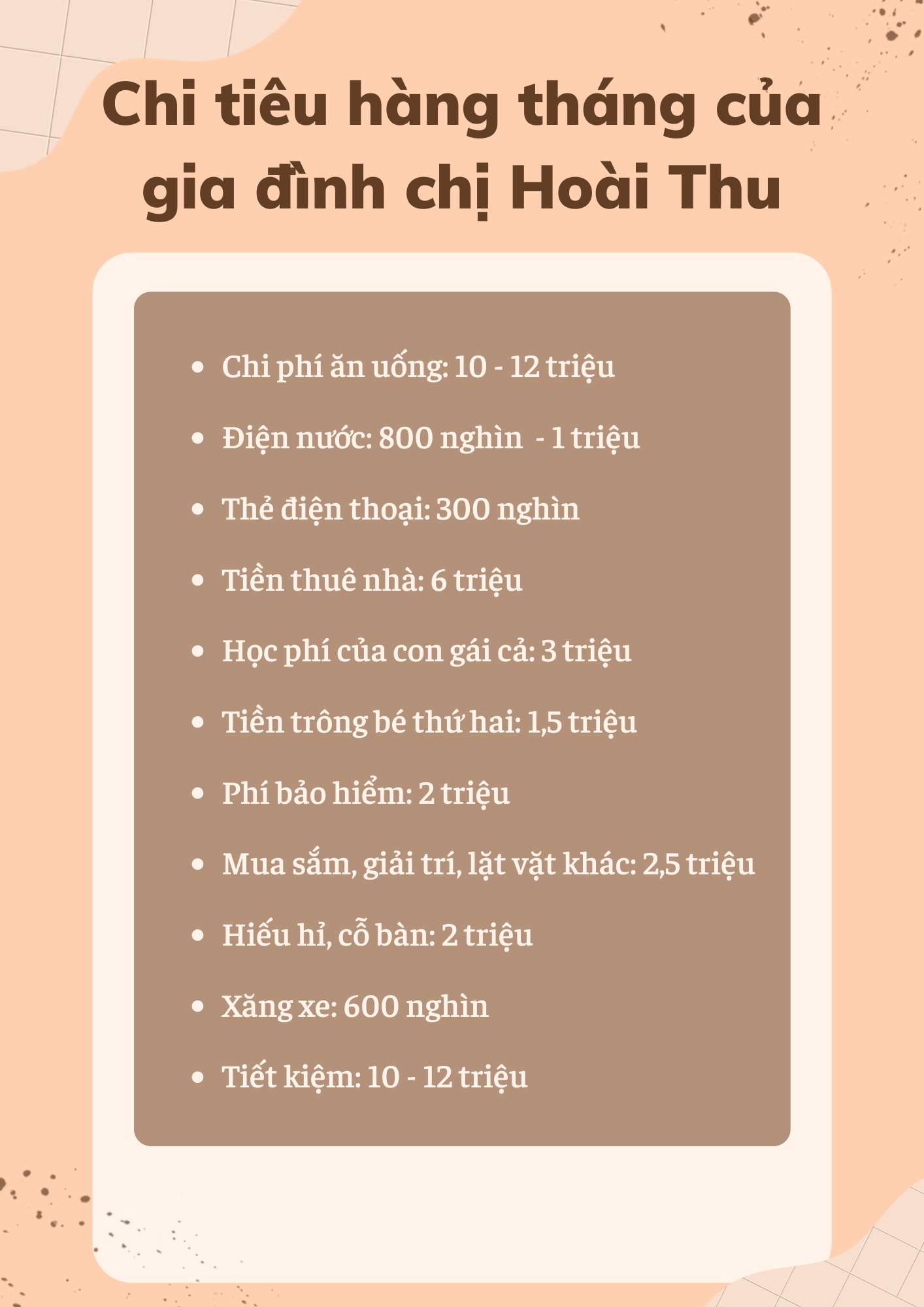 Ngó bảng chi tiêu của gia đình 4 người ở Hà Nội: Muốn cắt giảm để tiết kiệm được 50% thu nhập mỗi tháng  - Ảnh 1.