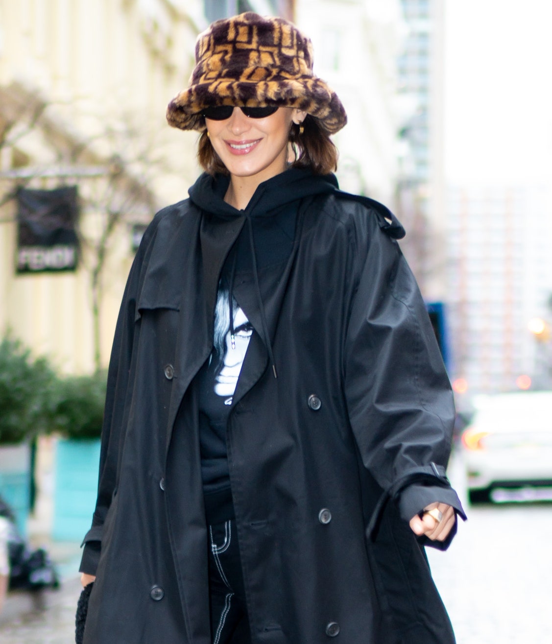 Bella Hadid Is Bringing Back the Fuzzy Bucket Hat | Glamour