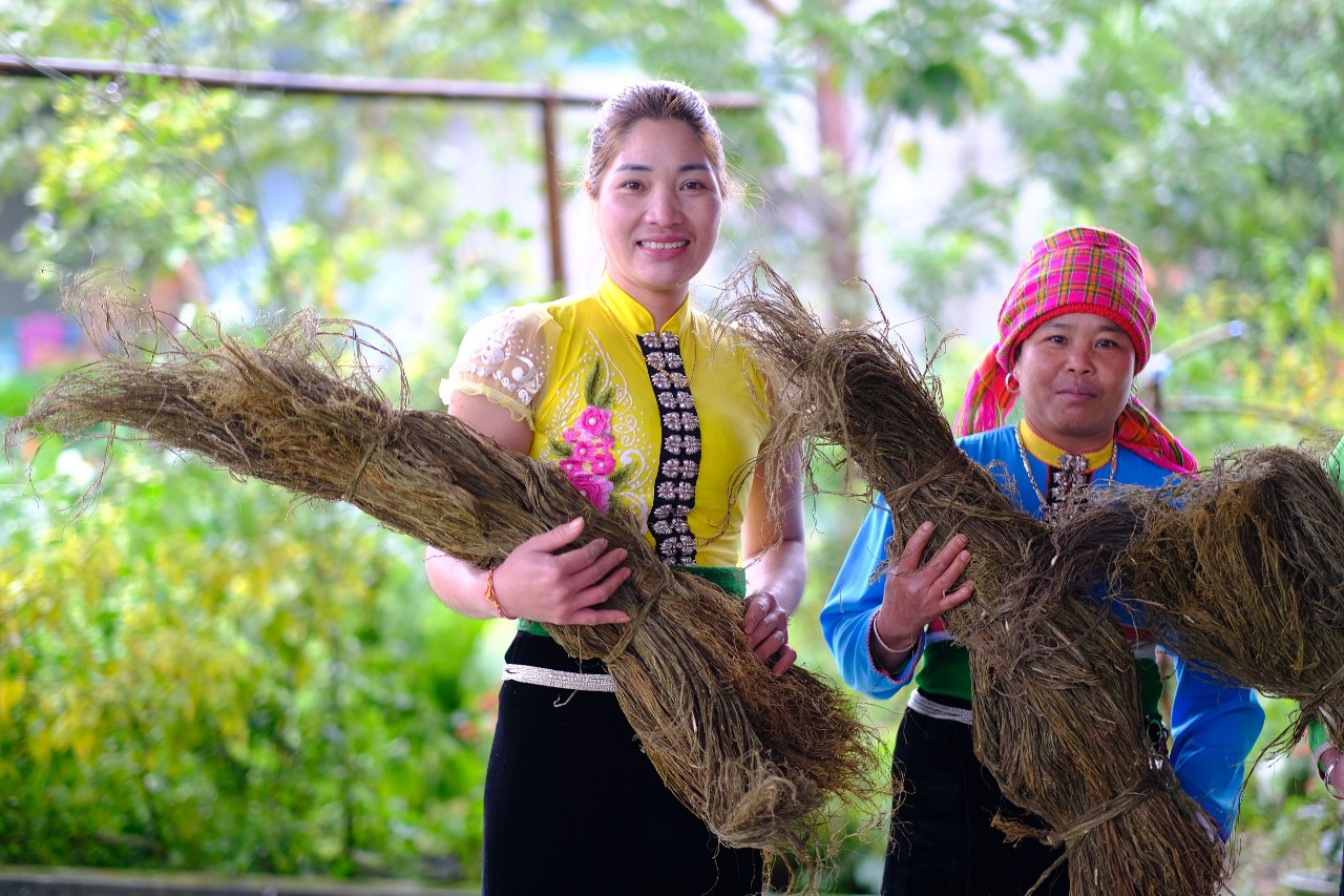 Phụ nữ dân tộc Thái dệt hạnh phúc từ cây gai xanh  - Ảnh 3.