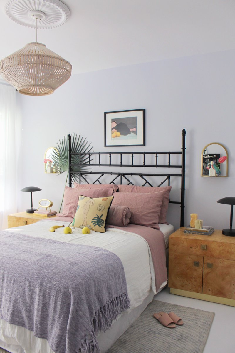 Những căn phòng ngủ khiến bạn đổ đứ đừ với gam màu oải hương lãng mạn - Ảnh 2.