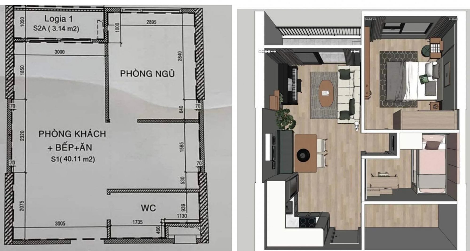 Căn hộ 40m² nhỏ hẹp ở Sài Gòn vừa đẹp lại thoáng đãng nhờ thiết kế theo phong cách Midcentury Modern  - Ảnh 2.