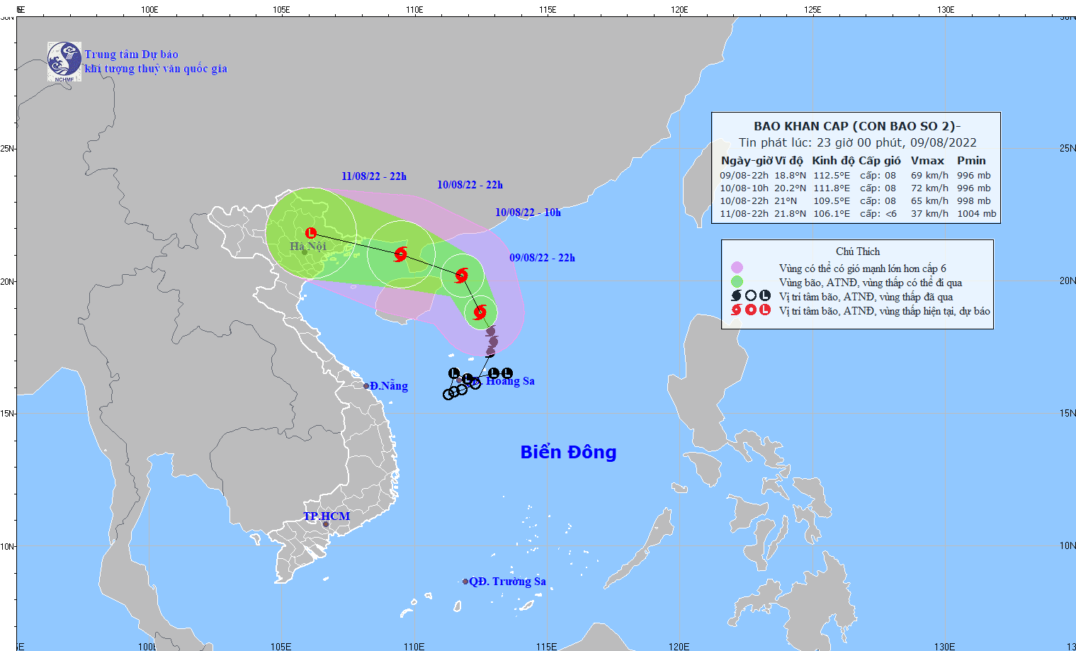 Bão số 2 di chuyển nhanh, hướng vào khu vực Đông Bắc Bộ, Hà Nội ra công điện khẩn cấp ứng phó - Ảnh 1.