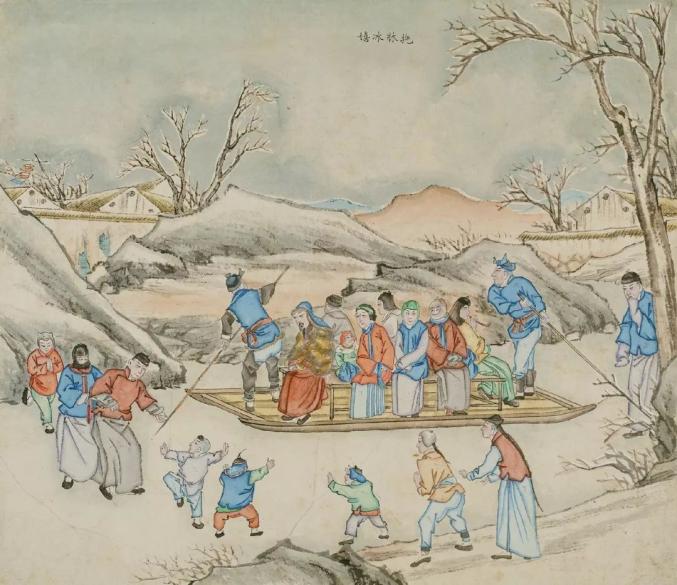 Bộ tranh cổ Trung Quốc khắc họa tập tục “vui chơi giải trí” của dân thành thị Bắc Kinh vào 100 năm trước - Ảnh 9.