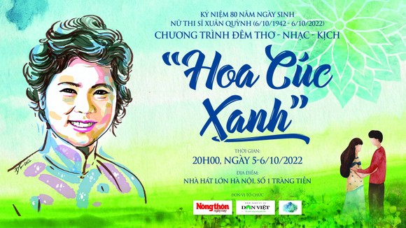 Đêm thơ - nhạc - kịch &quot;Hoa cúc xanh&quot; sẽ diễn ra tại Nhà hát Lớn Hà Nội vào tối 5 và 6/10/2022