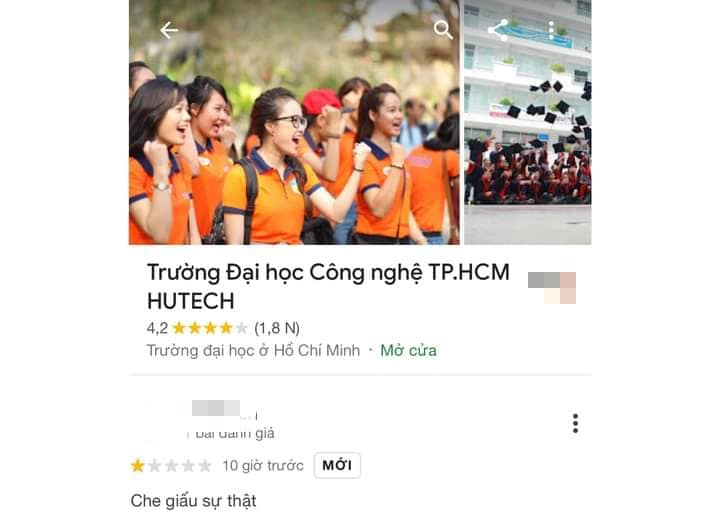 Trường Đại học lên tiếng xin dân mạng ngừng đánh giá 1 sao vì bị nhận nhầm là trường HUFLIT - Ảnh 2. Trường Đại học lên tiếng xin dân mạng ngừng đánh giá 1 sao vì bị nhận nhầm là trường HUFLIT - Ảnh 2.