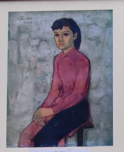 Chân dung bà Nghiêm Thúy Băng do Văn Cao vẽ năm 1961 với chất liệu sơn dầu