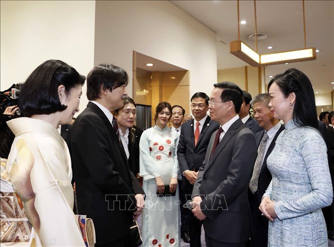 Chủ tịch nước Võ Văn Thưởng và Phu nhân dự lễ kỷ niệm 50 năm thiết lập quan hệ ngoại giao Việt Nam - Nhật Bản- Ảnh 1.