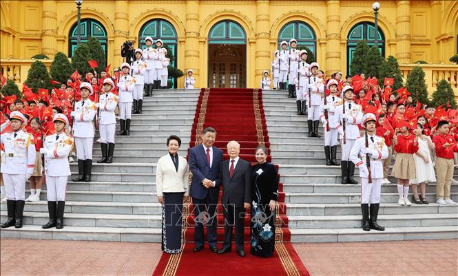 Tổng Bí thư Nguyễn Phú Trọng chủ trì Lễ đón chính thức Tổng Bí thư, Chủ tịch nước Trung Quốc Tập Cận Bình- Ảnh 4.