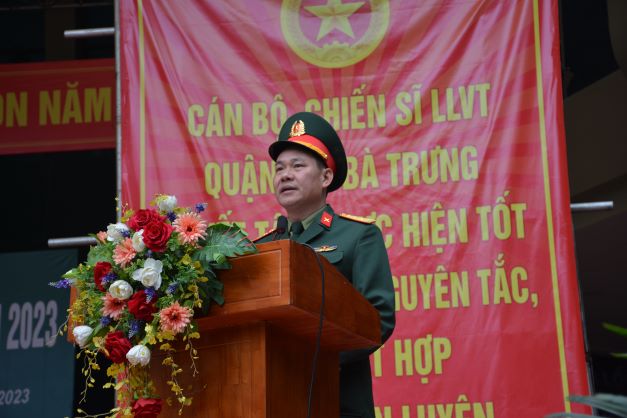 Hà Nội: Ban CHQS quận Hai Bà Trưng tổ chức Lễ ra quân huấn luyện và phát động phong trào thi đua trong huấn luyện năm 2023 - Ảnh 2.
