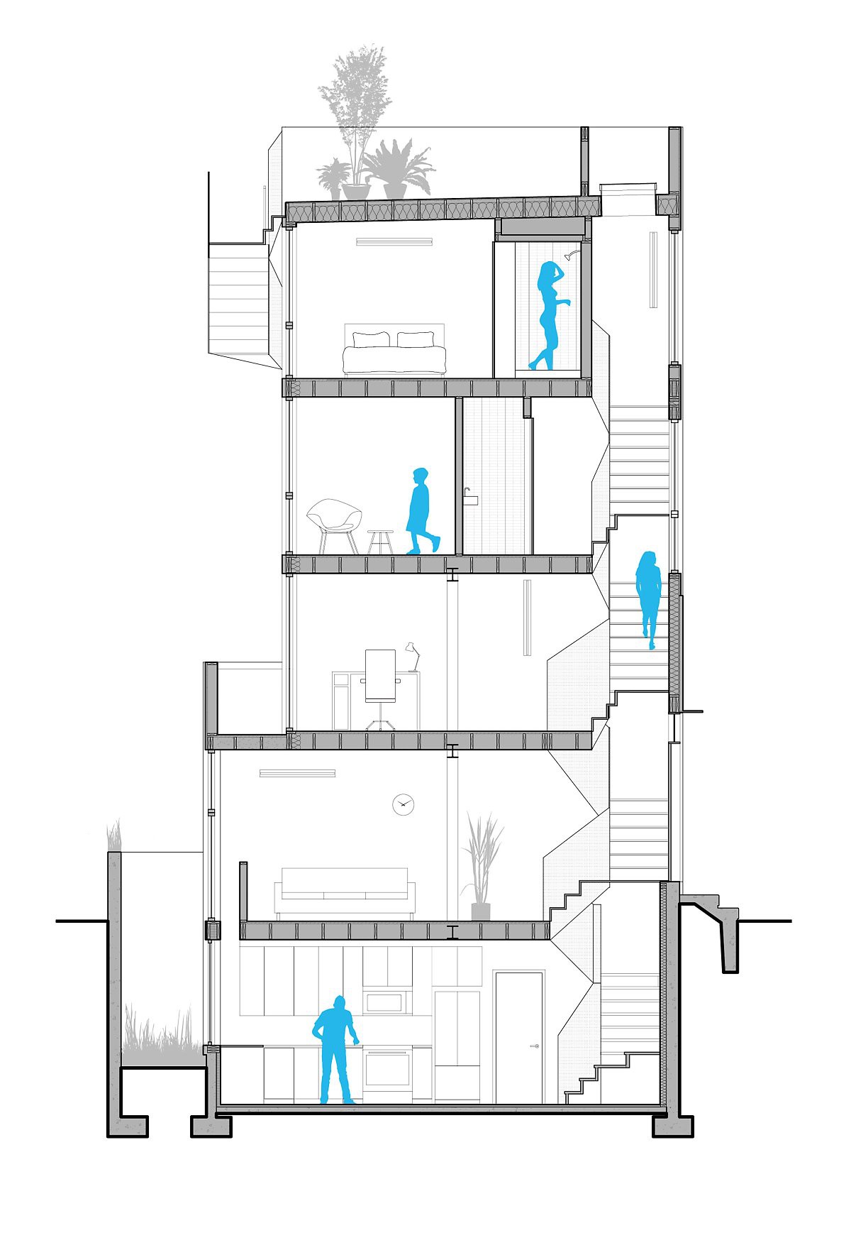 Ngôi nhà 32m² thiết kế như tòa cao ốc mini khiến ai nấy đều trầm trồ - Ảnh 13.