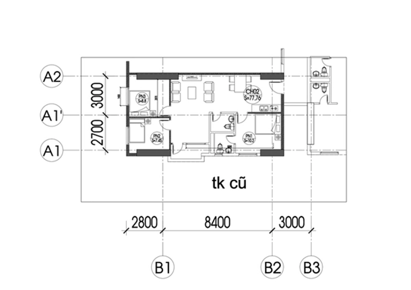 Tư vấn cải tạo và bố trí nội thất căn hộ rộng 80m² cho đôi vợ chồng trẻ - Ảnh 1.
