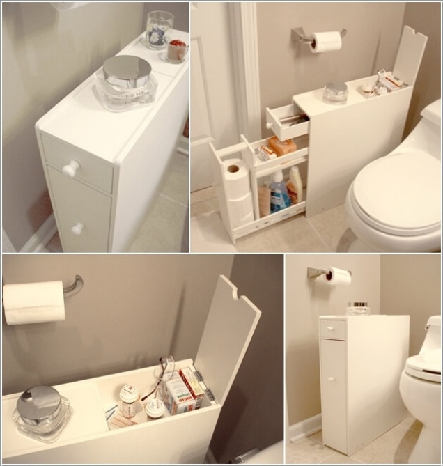 Phòng tắm nhỏ đến mấy cũng vẫn gọn gàng nhờ mẹo lưu trữ thông minh này - Ảnh 1.
