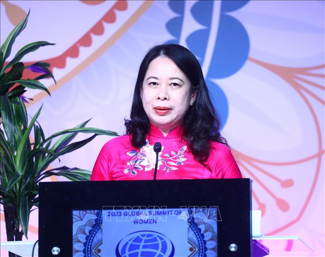 Hình ảnh đoàn Việt Nam tham dự Hội nghị Thượng đỉnh Phụ nữ toàn cầu 2023 - Ảnh 1.