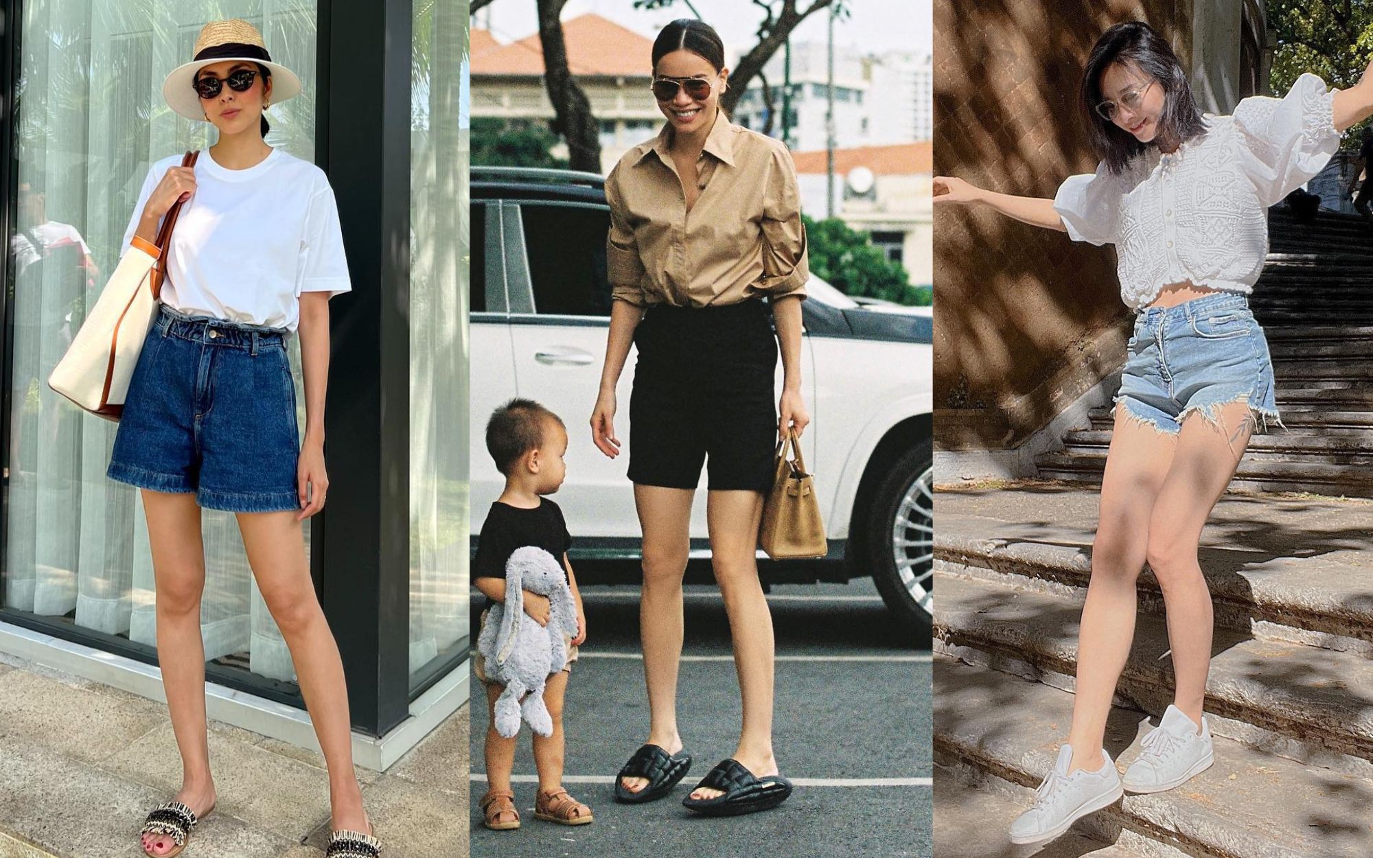 10 cách mặc quần short sành điệu từ dạo phố đến đi biển