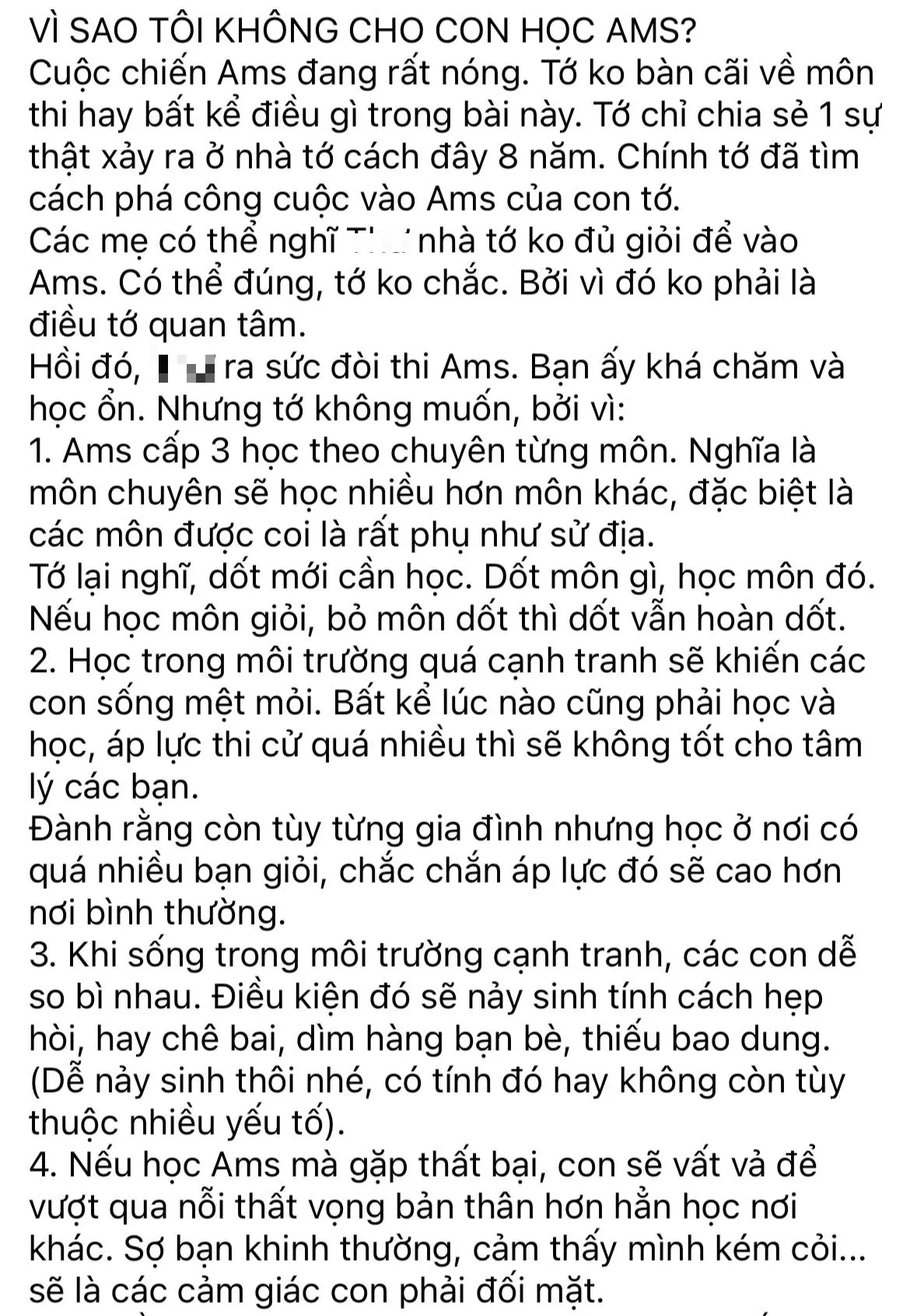 Thạc sĩ Harvard cảm ơn mẹ vì đã tin mình có thể vào Ams: Không chỉ là trường chuyên, đây là hạnh phúc khi được cha mẹ ủng hộ ước mơ - Ảnh 1. Thạc sĩ Harvard cảm ơn mẹ vì đã tin mình có thể vào Ams: Không chỉ là trường chuyên, đây là hạnh phúc khi được cha mẹ ủng hộ ước mơ - Ảnh 1.