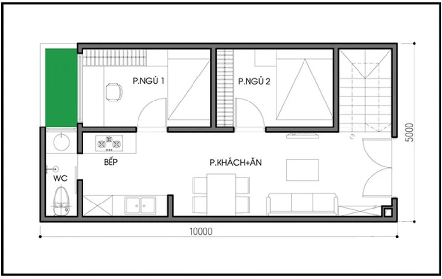 Tư vấn thiết kế và bố trí nội thất nhà 50m² cho gia đình 5 người - Ảnh 1.