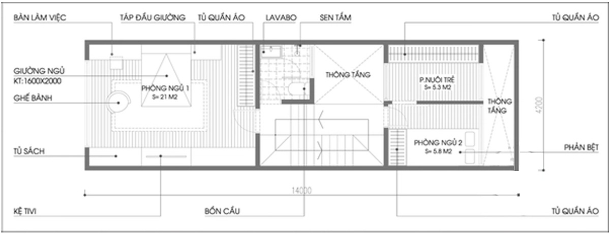 Tư vấn thiết kế nhà phố có mặt tiền hẹp và sâu - Ảnh 2.