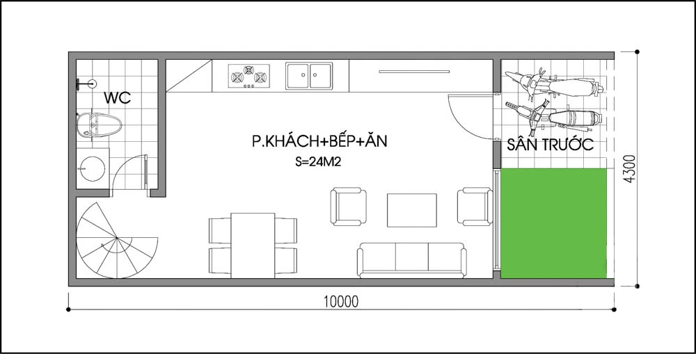 Tư vấn cải tạo và bố trí nội thất ngôi nhà 43m² từ 2 thành 3 phòng ngủ - Ảnh 1.