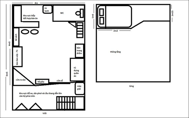 Cải tạo và bố trí nội thất cho phòng rộng 18m² có gác lửng - Ảnh 1.