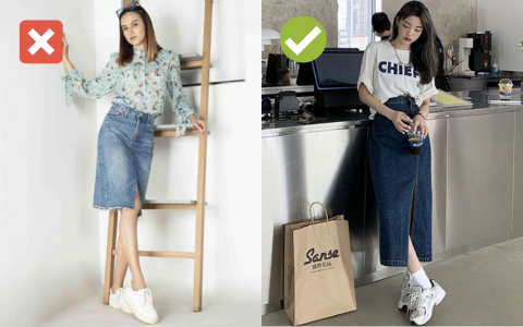 Chân váy denim tuy đẹp nhưng cứ phối với 4 món đồ này bảo sao bị chê già  - Ảnh 2.