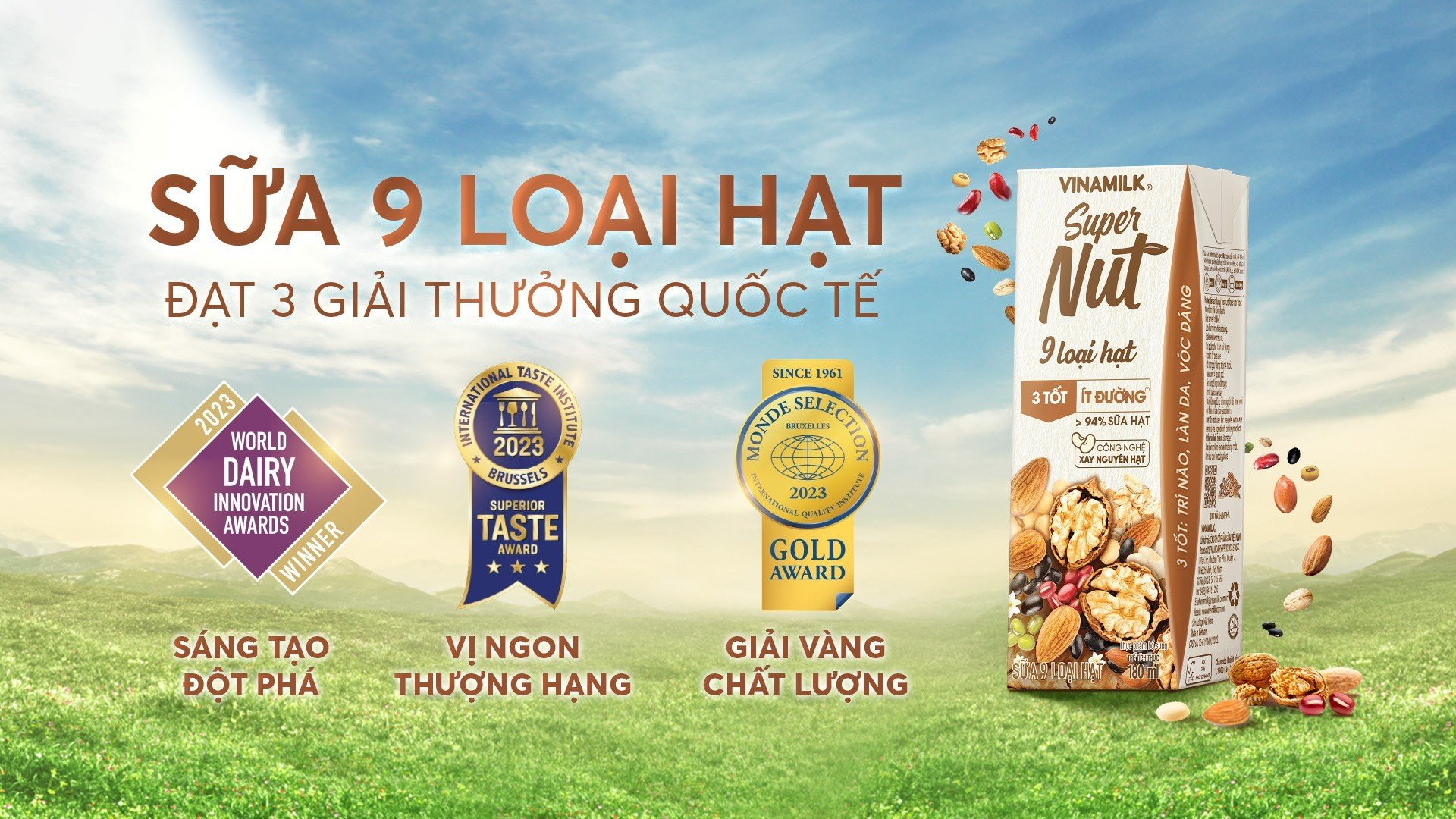 Sữa hạt Vinamilk Supernut dành cú ''Hat-trick'' giải thưởng quốc tế về sáng tạo, vị ngon và chất lượng » Báo Phụ Nữ Việt Nam