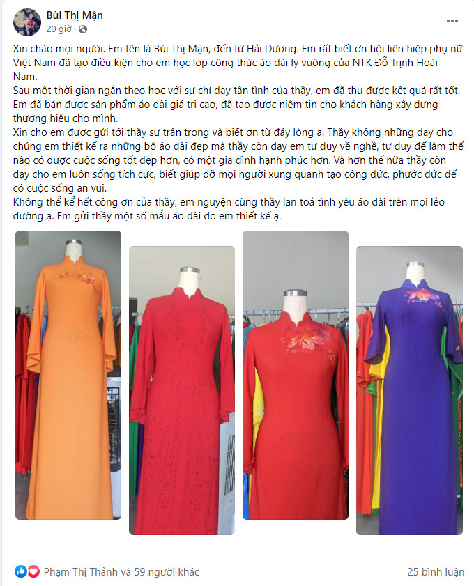 Gần 1.000 phụ nữ tham gia khóa học thiết kế áo dài ly vuông của NTK Đỗ Trịnh Hoài Nam - Ảnh 4.