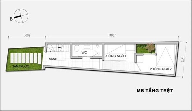 Tư vấn thiết kế nhà 38,7m2  trên mảnh đất mặt tiền nhỏ nhưng nở hậu - Ảnh 1.