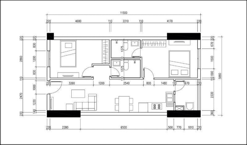 Tư vấn cải tạo và bố trí nội thất khoa học căn hộ 65m2 cho gia đình có con nhỏ  - Ảnh 1.