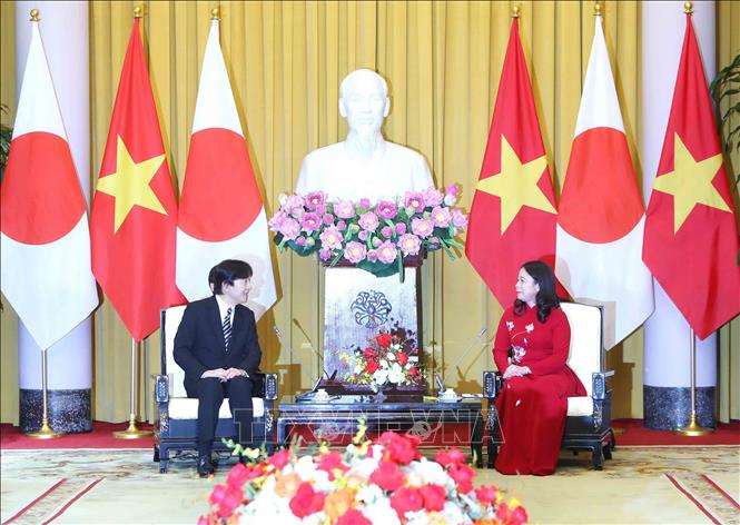 Phó Chủ tịch nước Võ Thị Ánh Xuân đón và hội đàm với Hoàng Thái tử Nhật Bản - Ảnh 3.